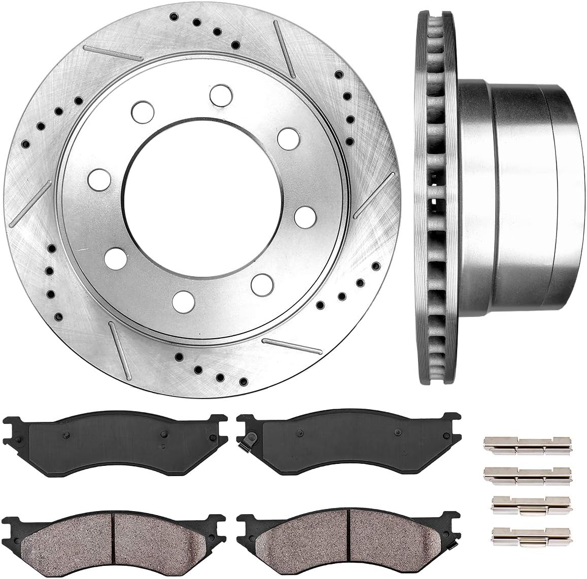Brake Disc Rotors + Ceramic Brake Pads + Hardware N449171