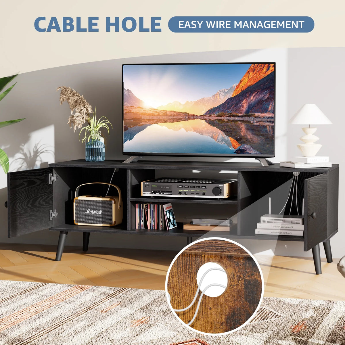 Modern TV Stand for 55 60 inch TV with Storage E303194