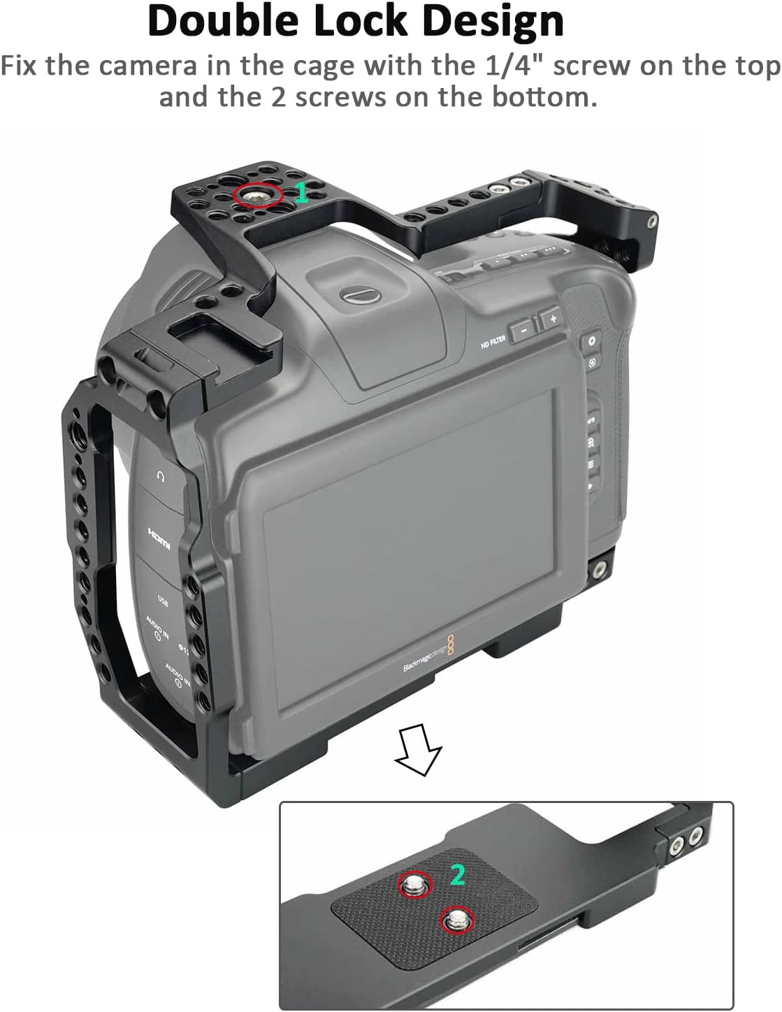 Camera Cage Kit with Top Handle and T5 SSD Mount Z2922
