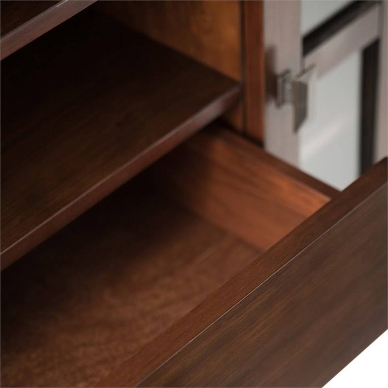 Solid Wood TV Media Stand in Russet Brown B796