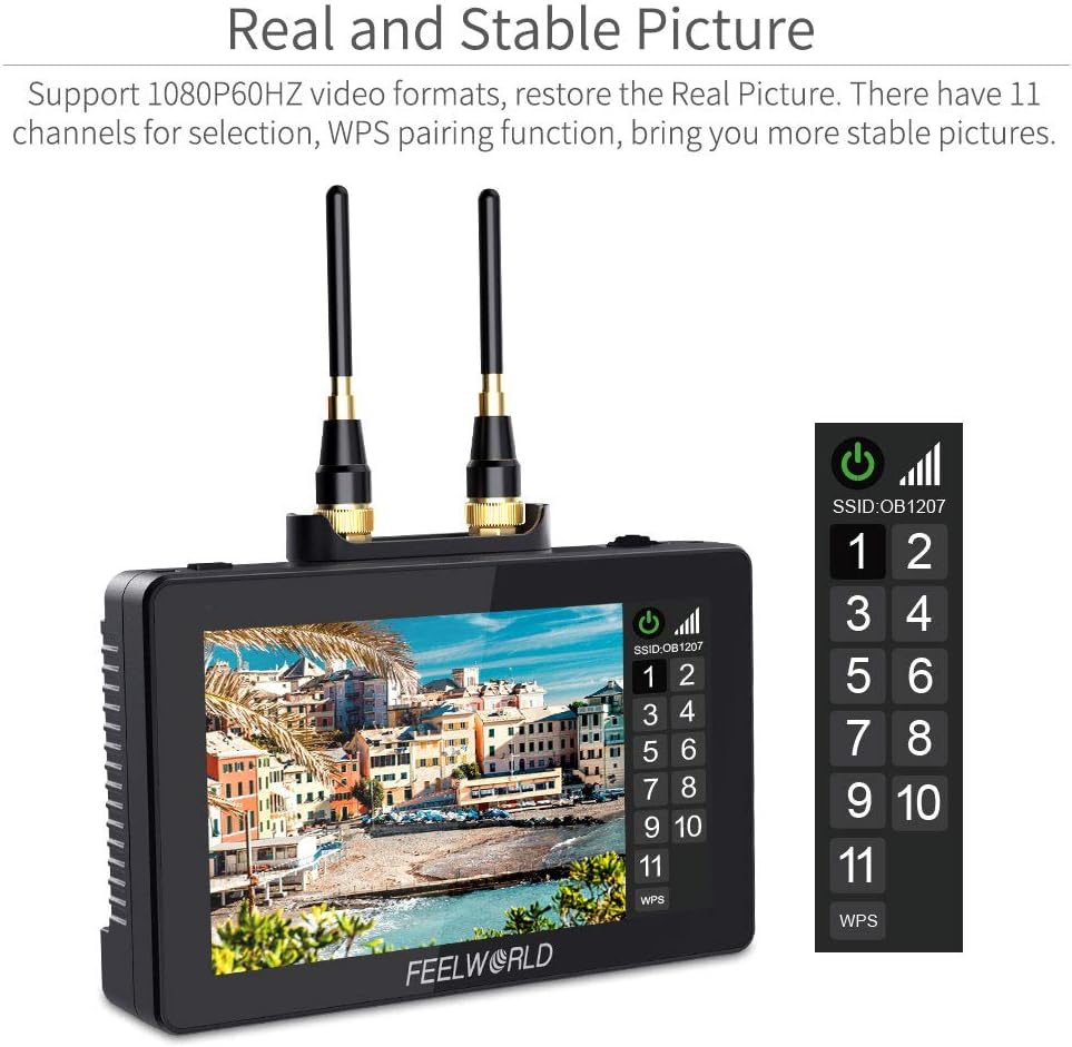 5.5 Inch Wireless Video Transmission Field Monitor with Built in Transmitter and Receiver A983