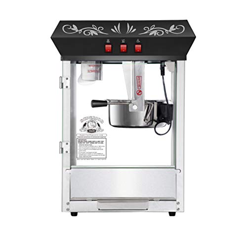 Black 8oz Stainless Steel Kettle Popcorn Machine O841