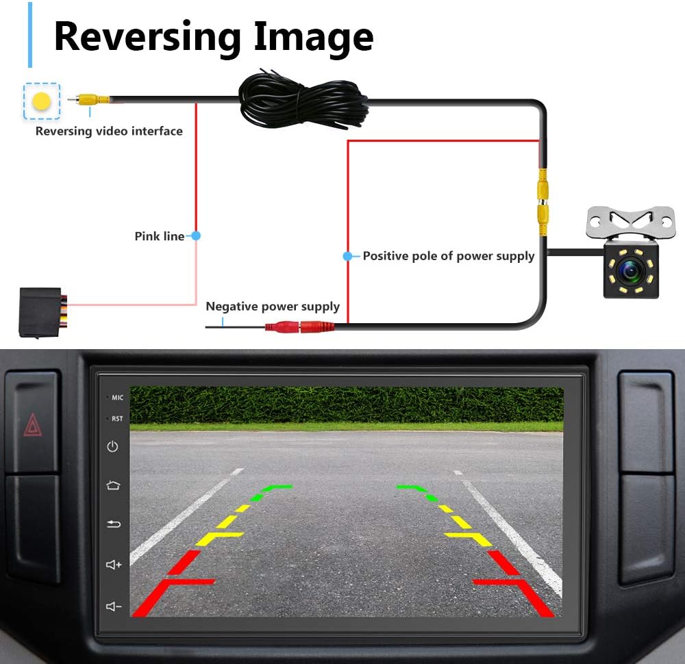 Double Din Car Radio with Navigation Touch Screen Bluetooth Backup Camera K34675