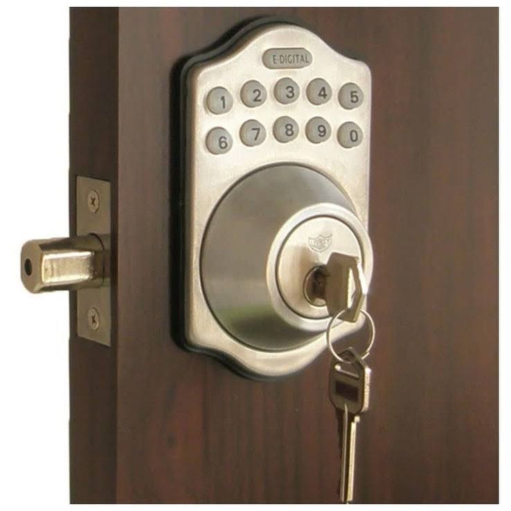 Satin Nickel Electronic Keypad Single Cylinder Deadbolt I848