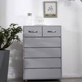 Gray Six Drawers Side Table B1211