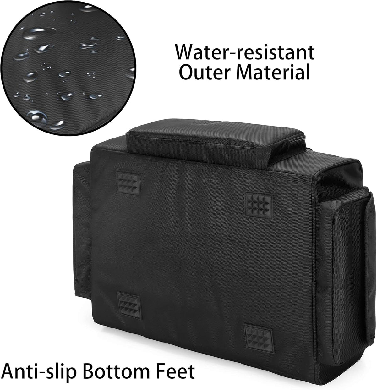Black Underseat Truck Storage Organizer with Detachable Divider E502116