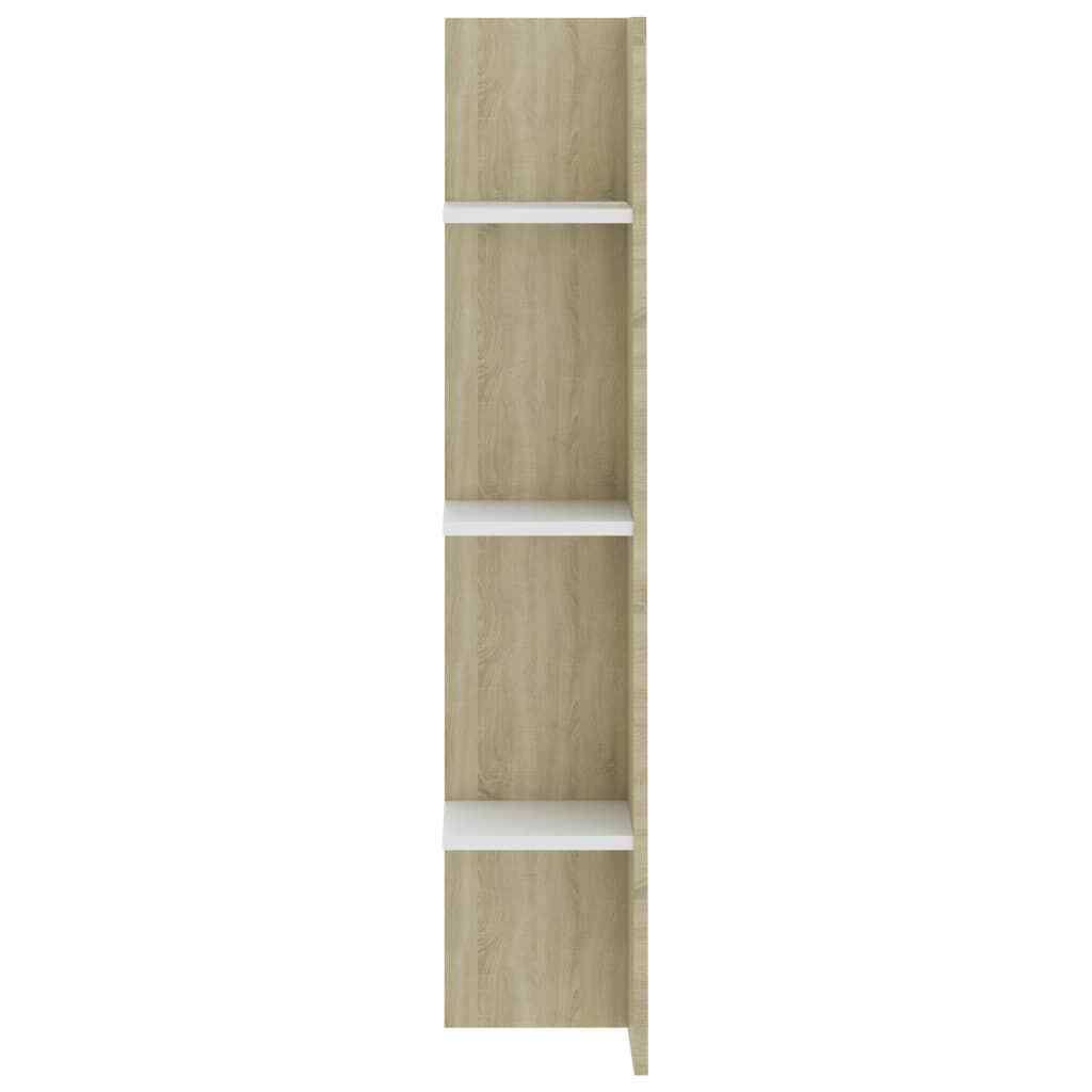 White Sonoma Oak Chipboard TV Cabinet S346334