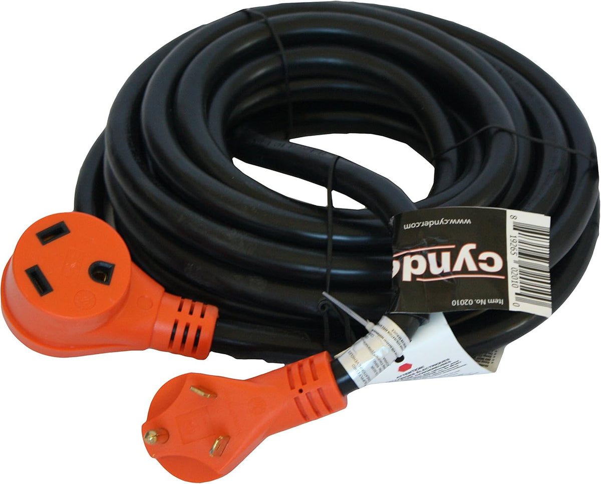 30 Amp RV Electrical Power Extension Cord 50 ft Yellow O4958