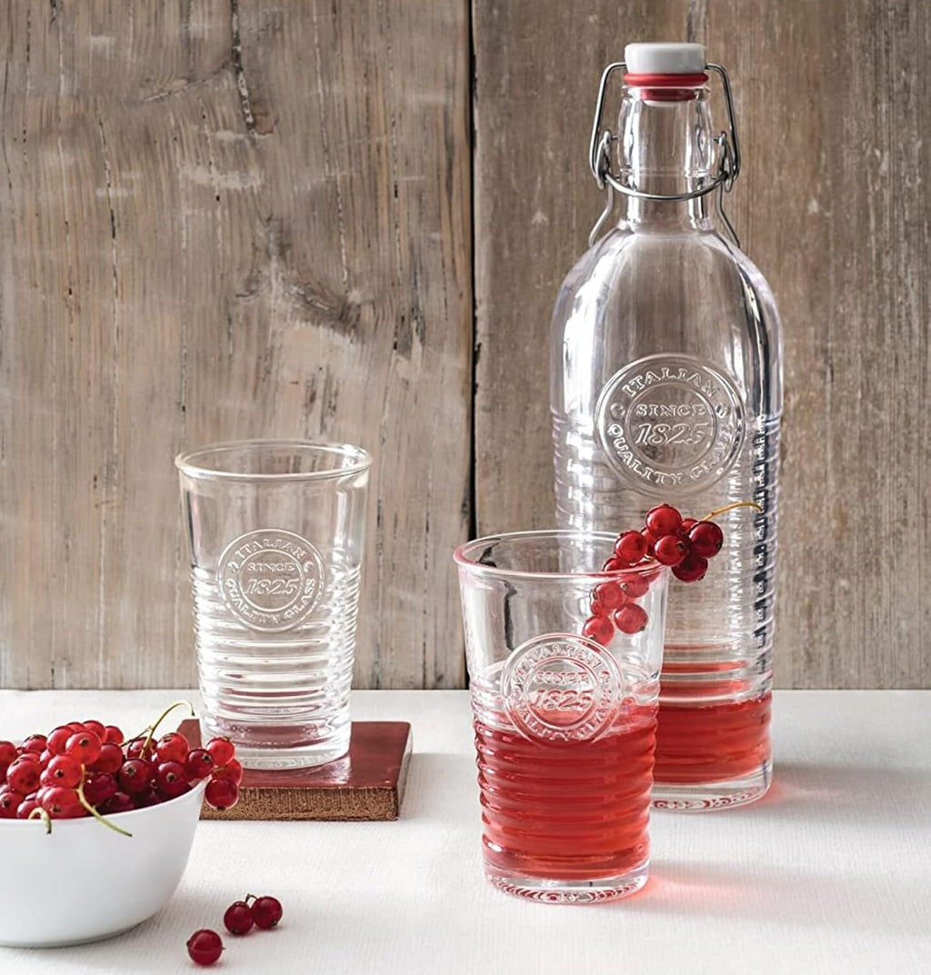37.25oz Glass Water Bottle with Metal Clamp N345938