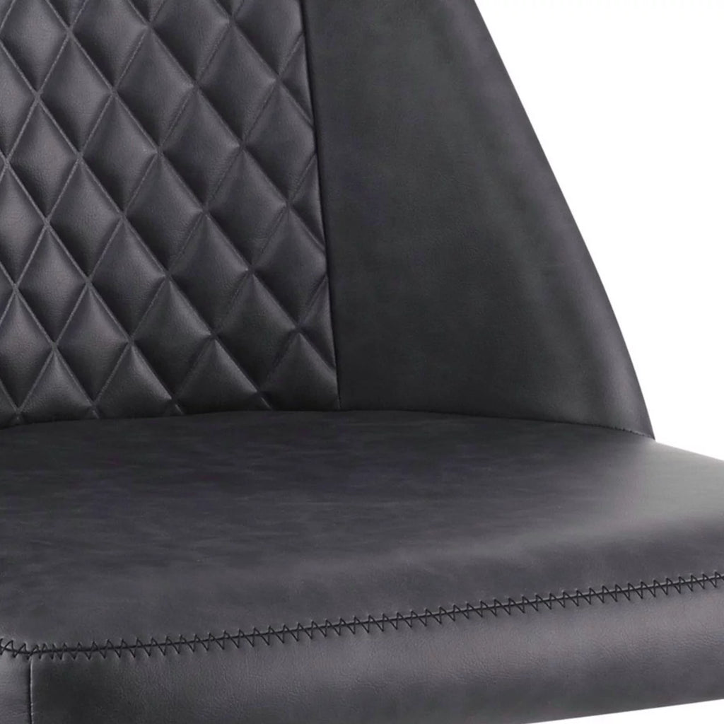 Gray Leatherette Office Chair with Star Base B414