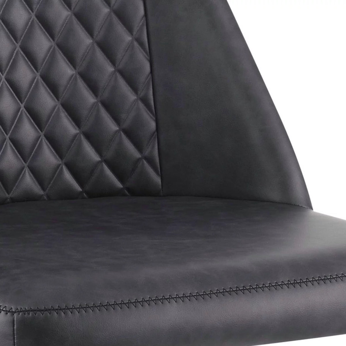 Gray Leatherette Office Chair with Star Base B414