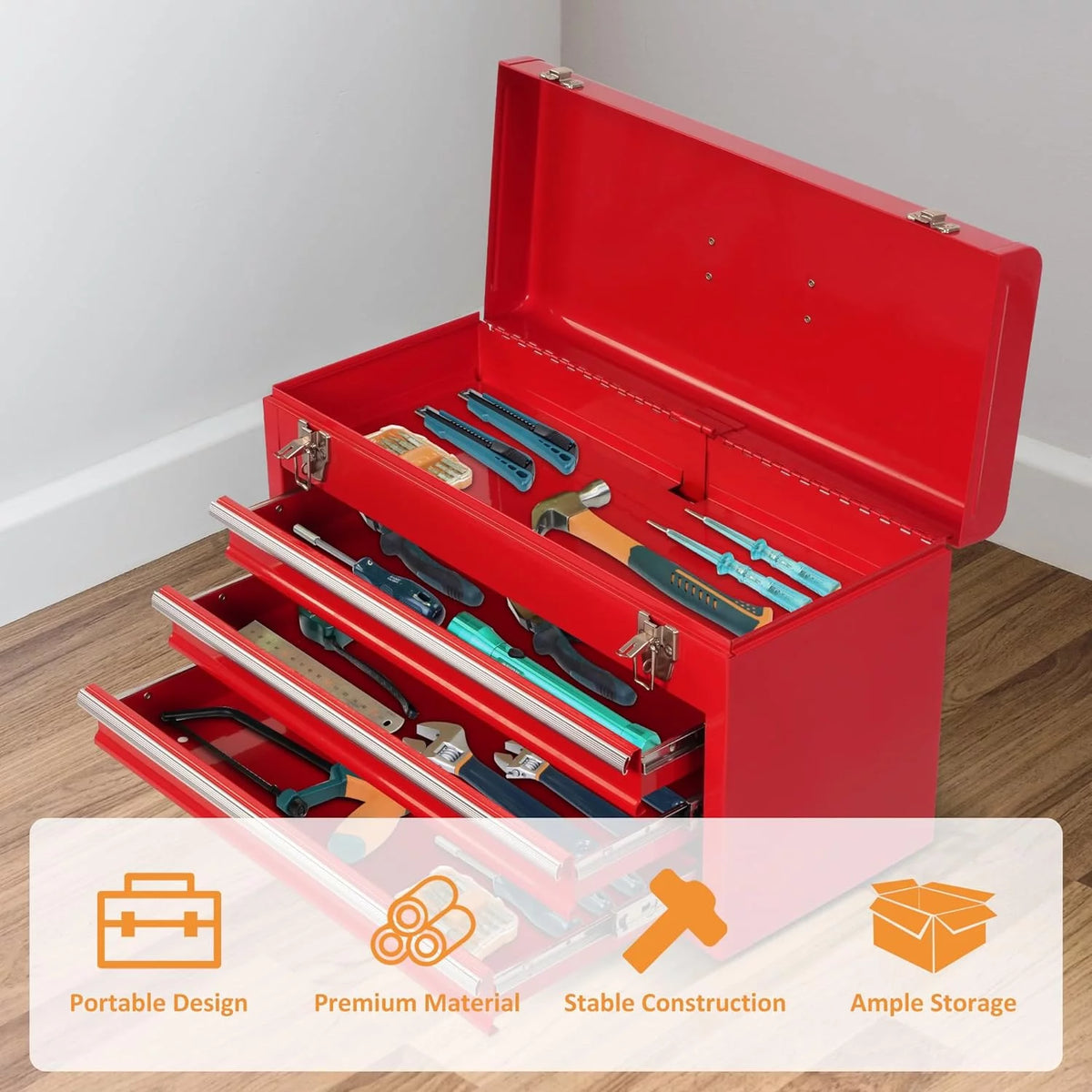 Rolling Tool Chest with 5 Drawers W4325