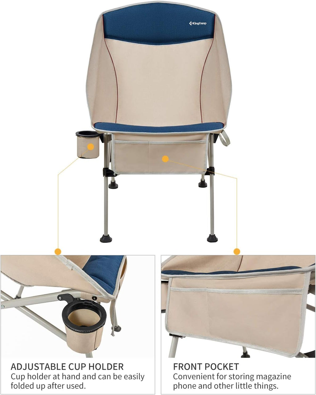 Folding Camping Chair with Cup Holder & Carry Bag H9688