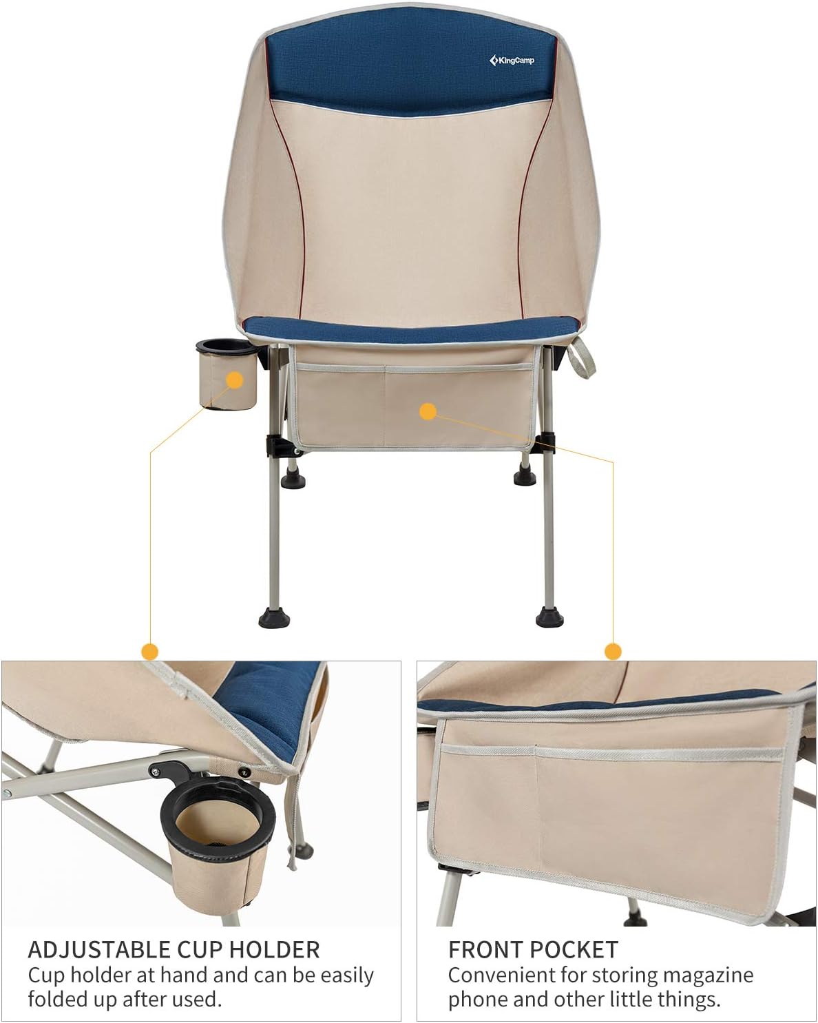 Folding Camping Chair with Cup Holder & Carry Bag H9688