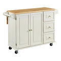 White Wood Kitchen Cart J3302