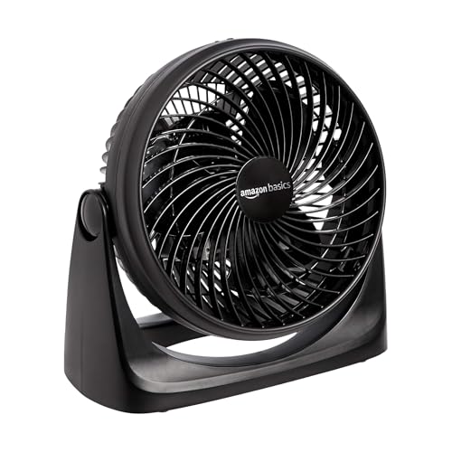 11-Inch Air Circulator Fan with 90-Degree Tilt Head, 3 Speed Settings, Black D31668
