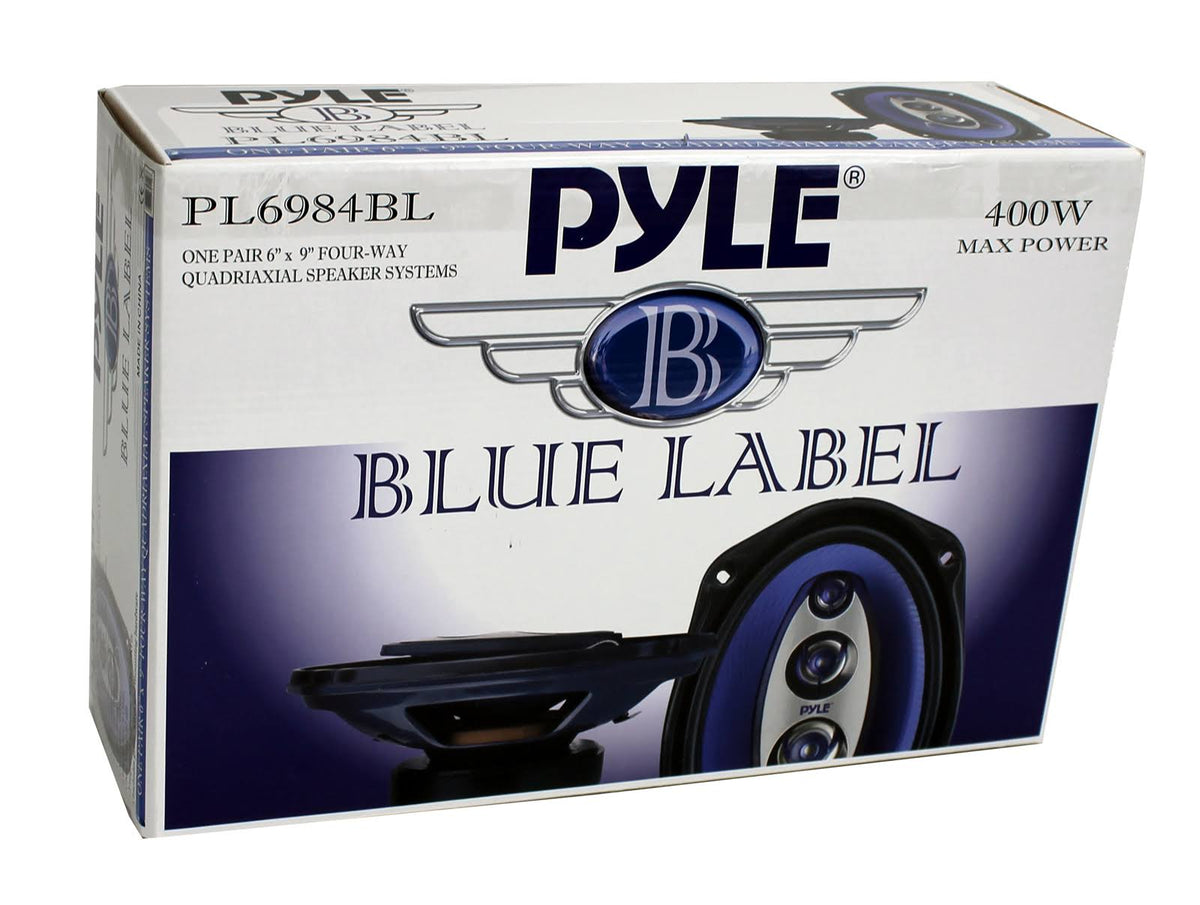 800 Watts 4-Way Car Coaxial Speakers Blue U6157