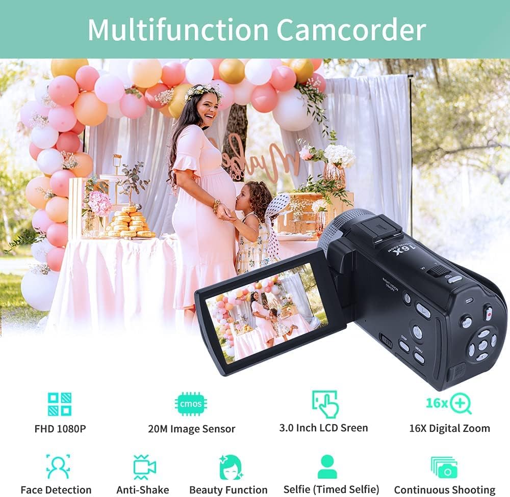 1080P Digital Camcorder with IR Night Vision Light F73151