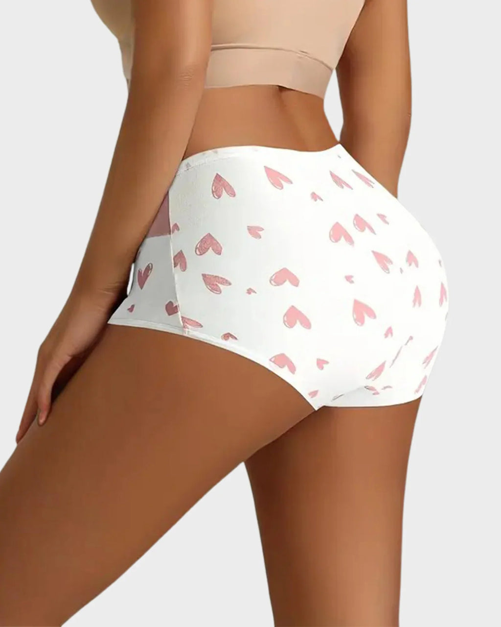 Cotton Heart Print High-Waist Panties 6 Pack E51360