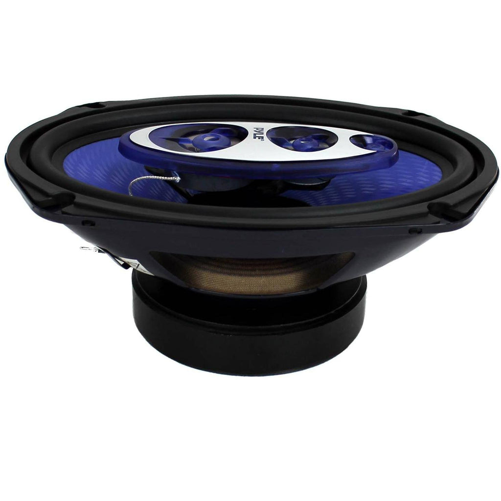 800 Watts 4-Way Car Coaxial Speakers Blue U6157