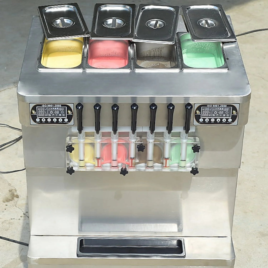 Soft Serve Ice Cream Machine with Transparent Dispenser X94701