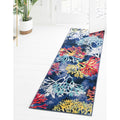 Country & Floral Area Rug 2'x8' Multi-Blue G575586