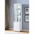Glossy White Lighted Curio Cabinet M966