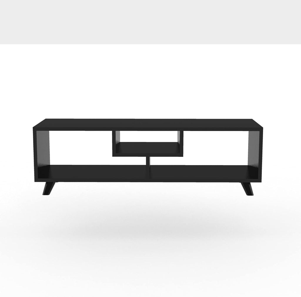 White TV Media Console with Cone Shape Feet Z62877