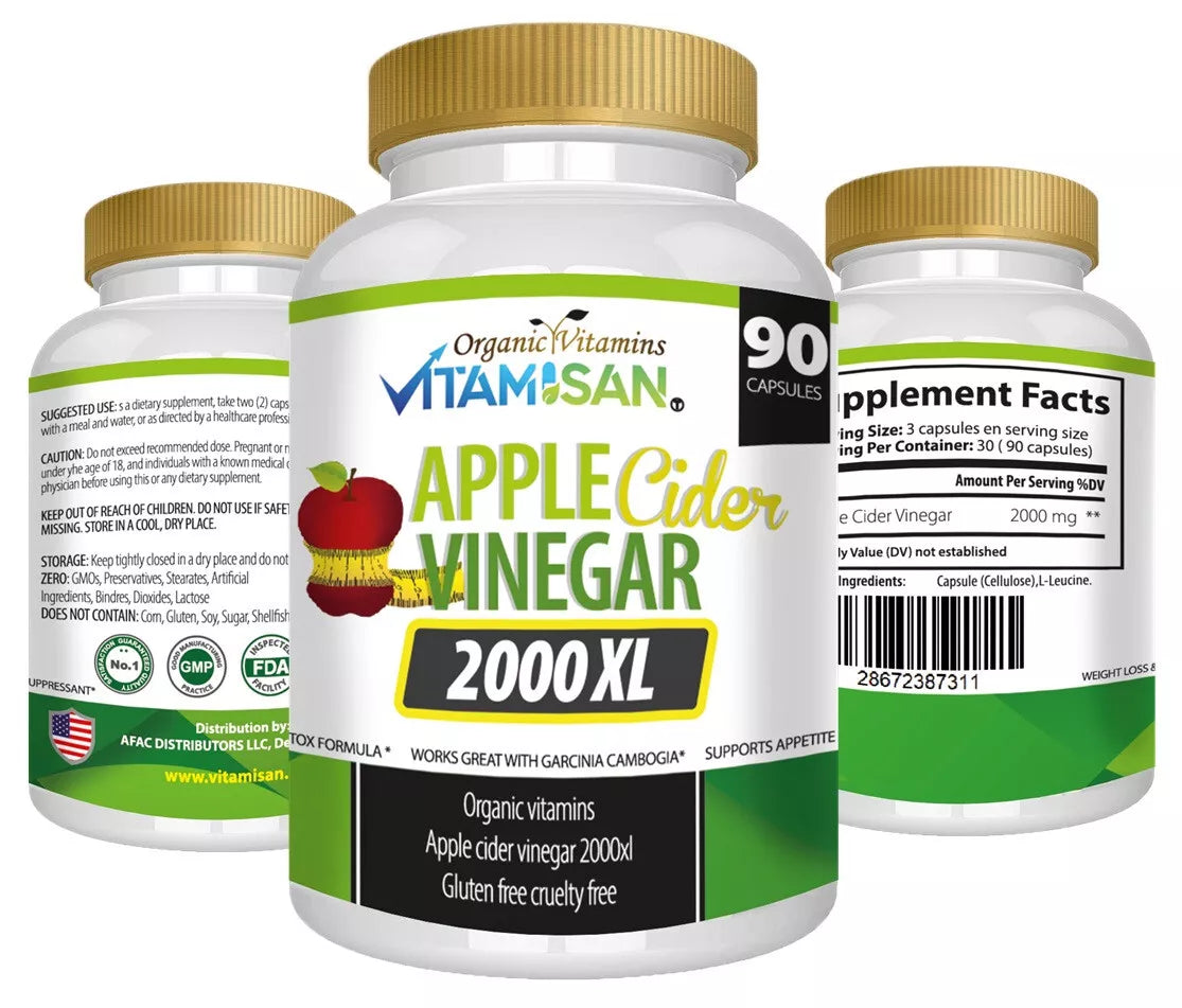 Apple cider Vinegar 2000 mg 90 capsules L517