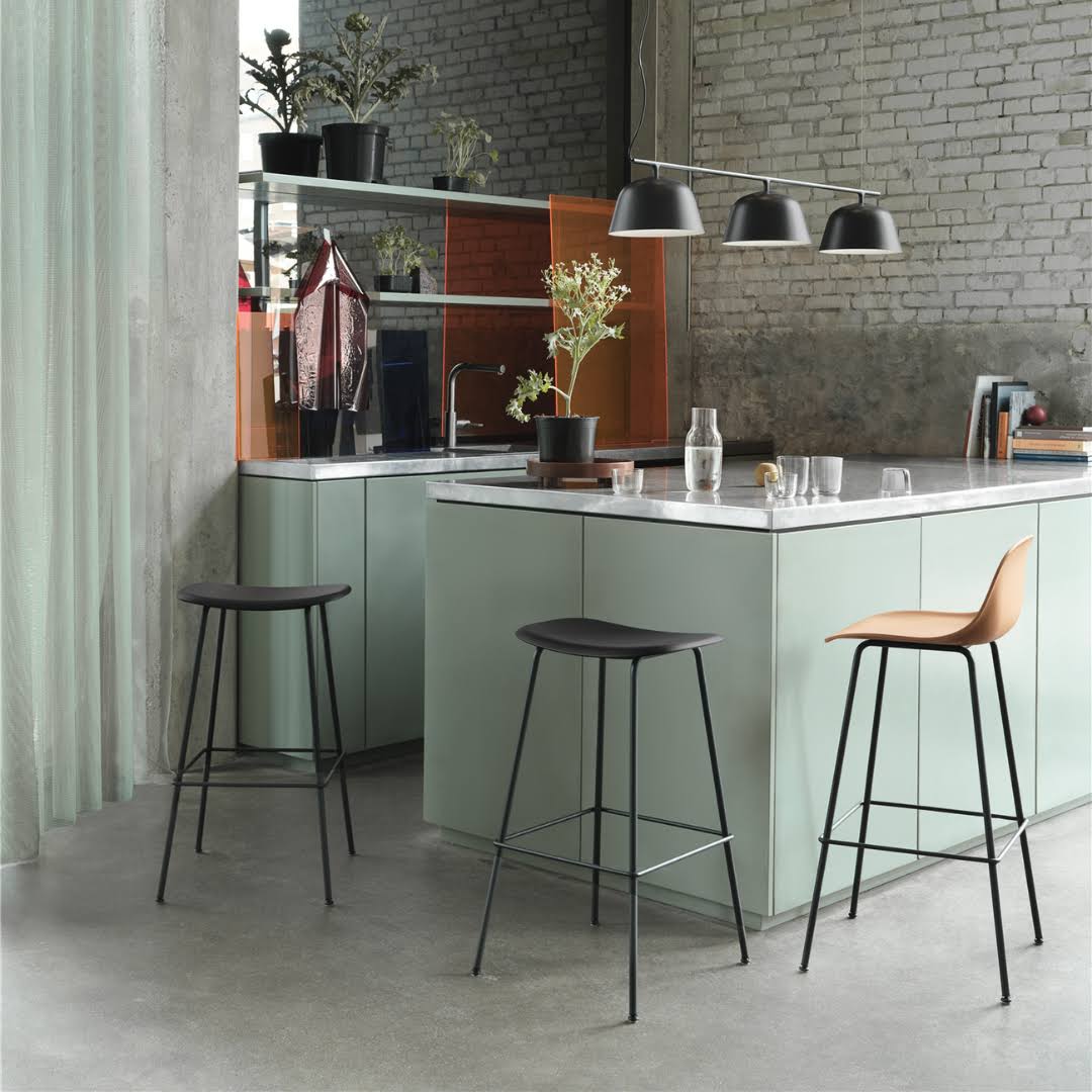 Black Fiber Bar Stool J80122