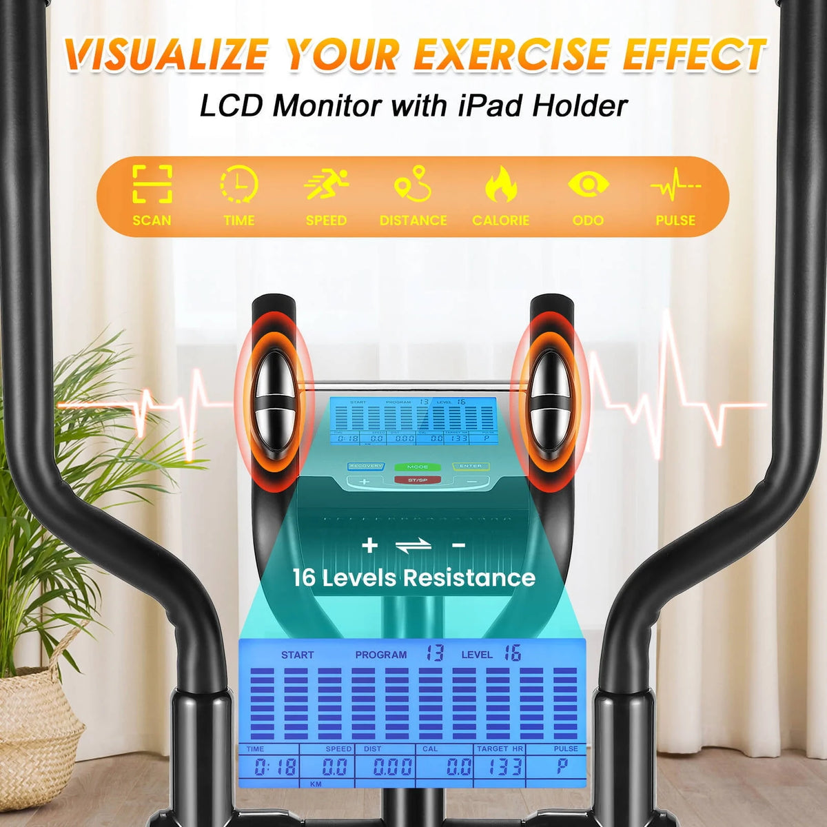 Elliptical Machine with 16 Levels Magnetic Resistance V28353