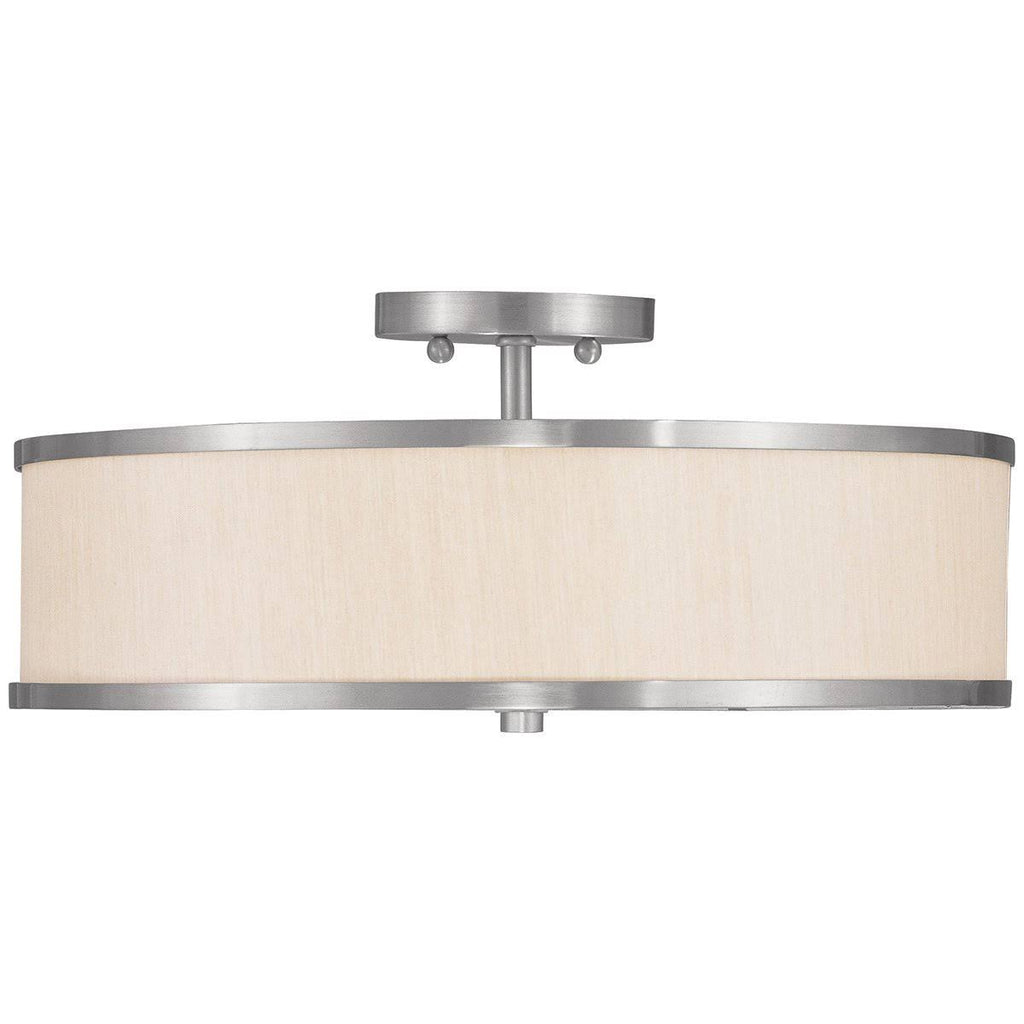 Semi Flush Mount Light, Brushed Nickel F541