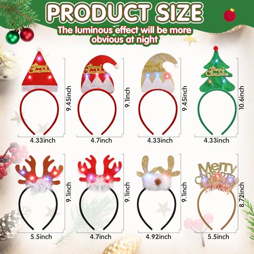 40 Pcs Light Up Christmas Glow Accessories Set I776546