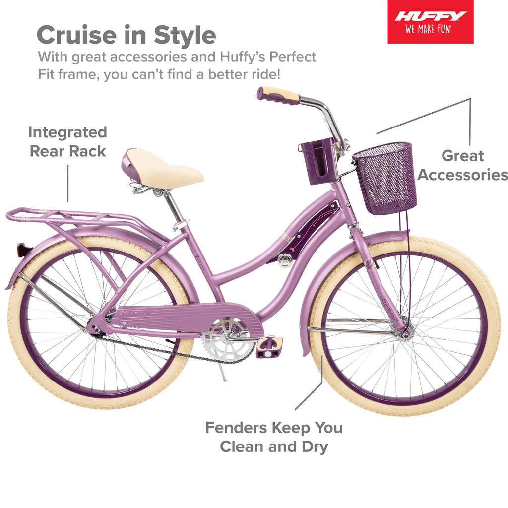 24 Inch Purple Satin Cruiser Bike M63053