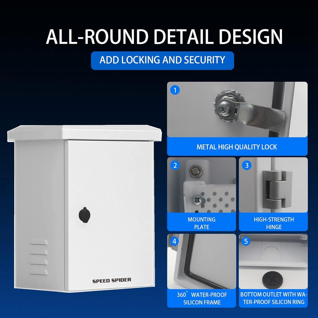 Outdoor Stainless Steel Weatherproof Electrical Box with Mounting Plate T39216