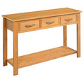 Solid Oak Wood Console Table L346490