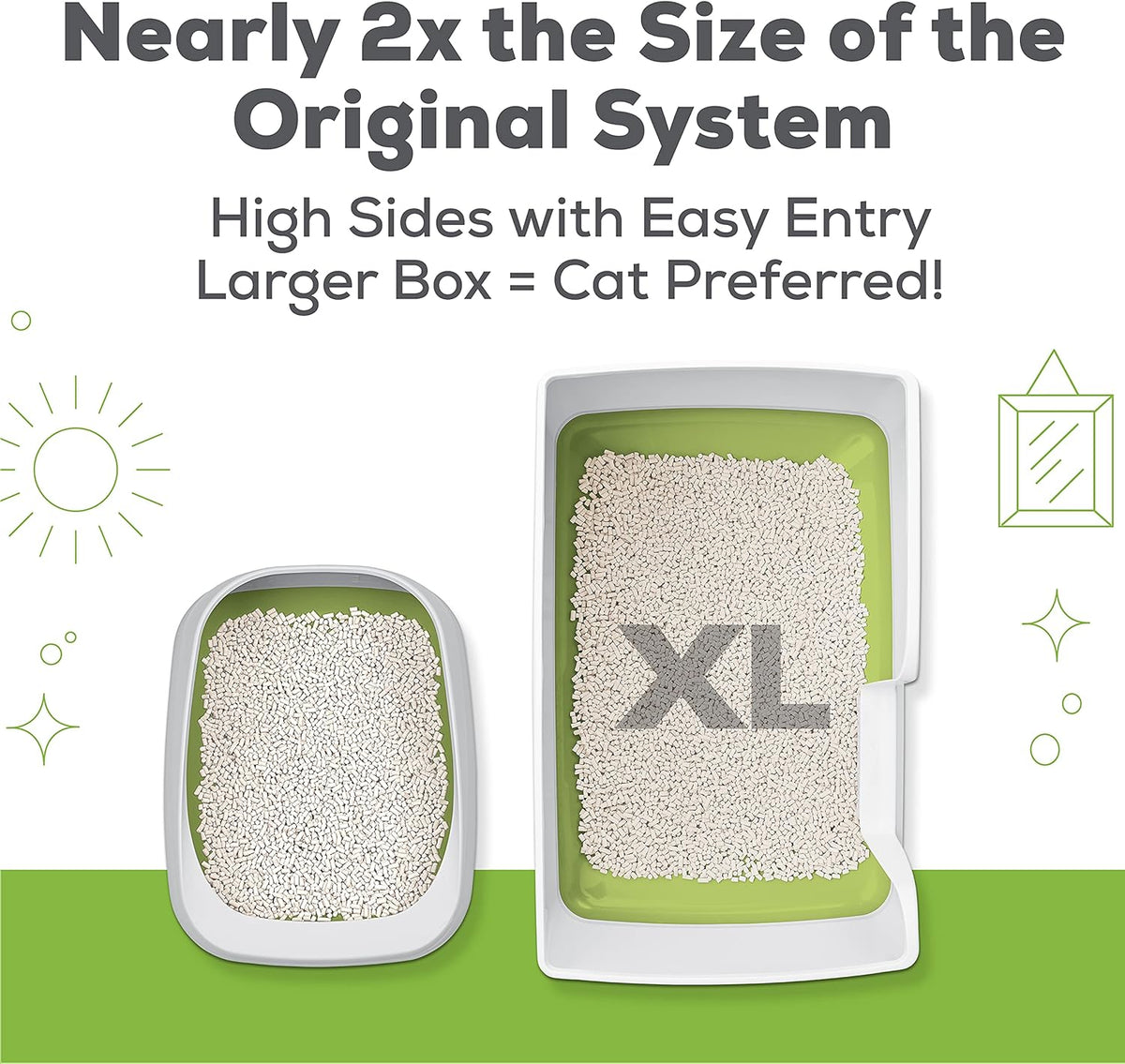 XL Cat Litter Box System Starter Kit with Pads & Pellets J967530