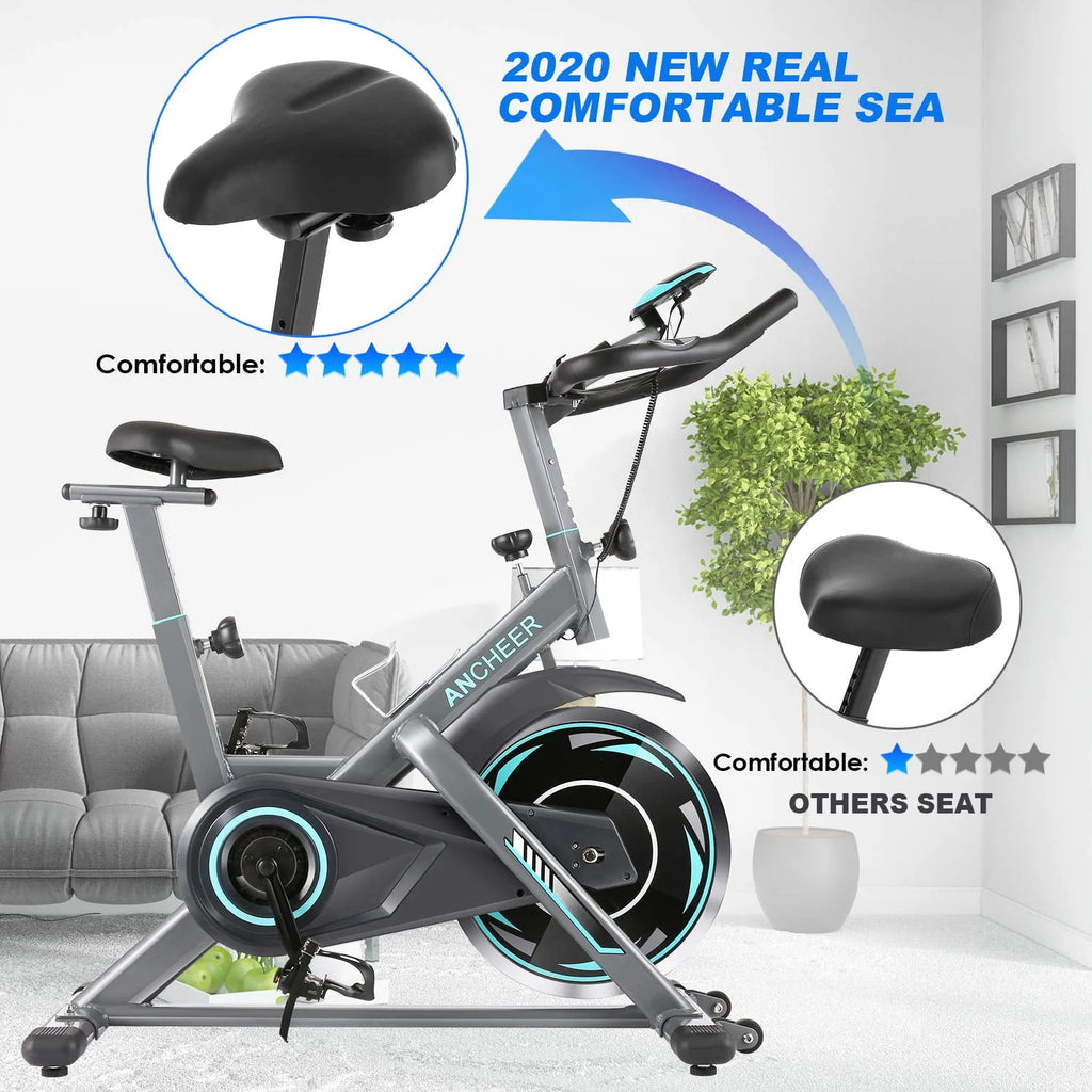 Indoor Exercise Bike with LCD Monitor and 330 lbs Weight Capacity Z34192