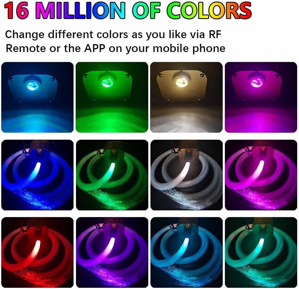 Bluetooth 20W RGBW LED Headliner Light Kit with APP Remote, 900pcs 13.1ft L288487