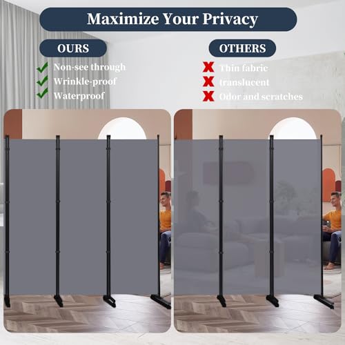 Folding Room Divider with Lockable Wheels N3688