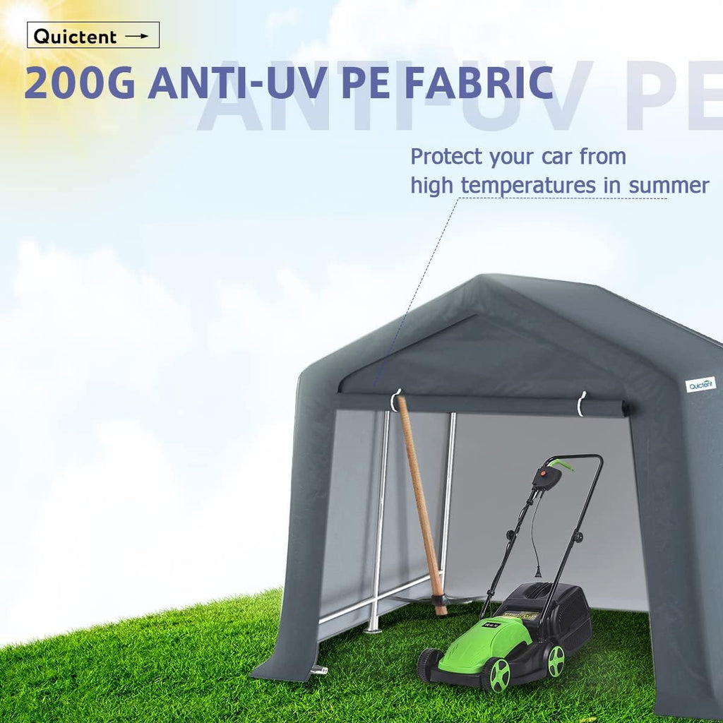 Grey 7' x 12' Heavy Duty Outdoor Storage Shelter I8591