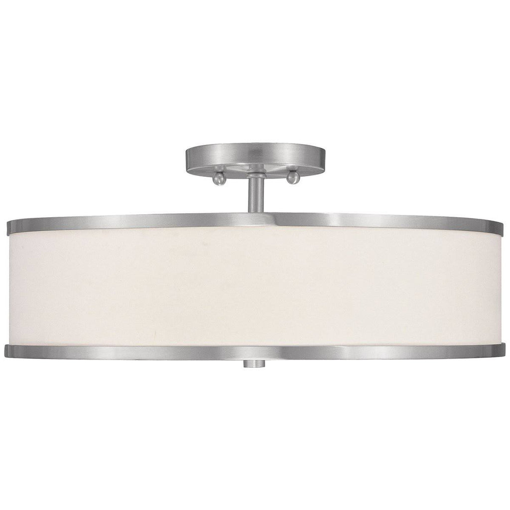 Semi Flush Mount Light, Brushed Nickel F541