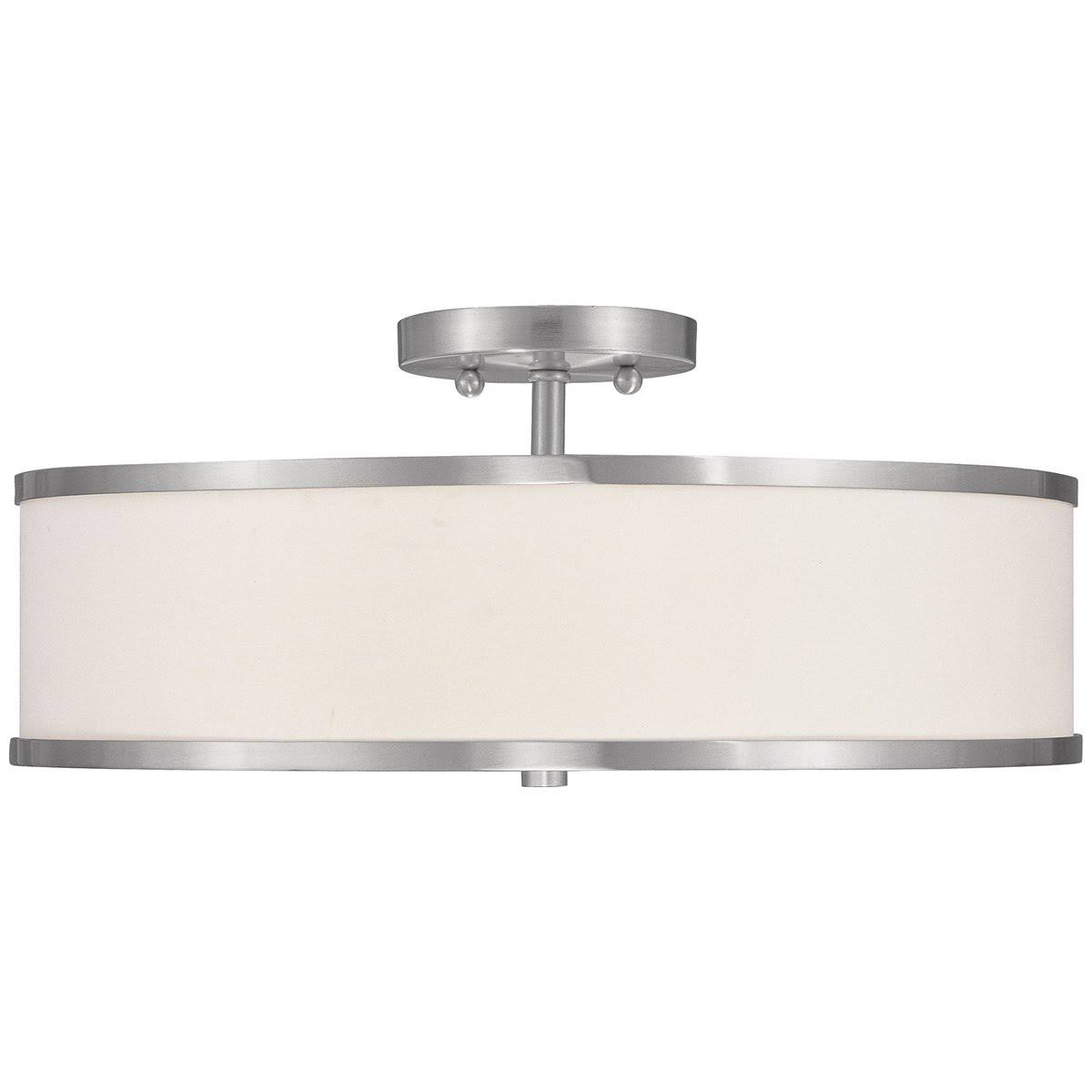 Semi Flush Mount Light, Brushed Nickel F541