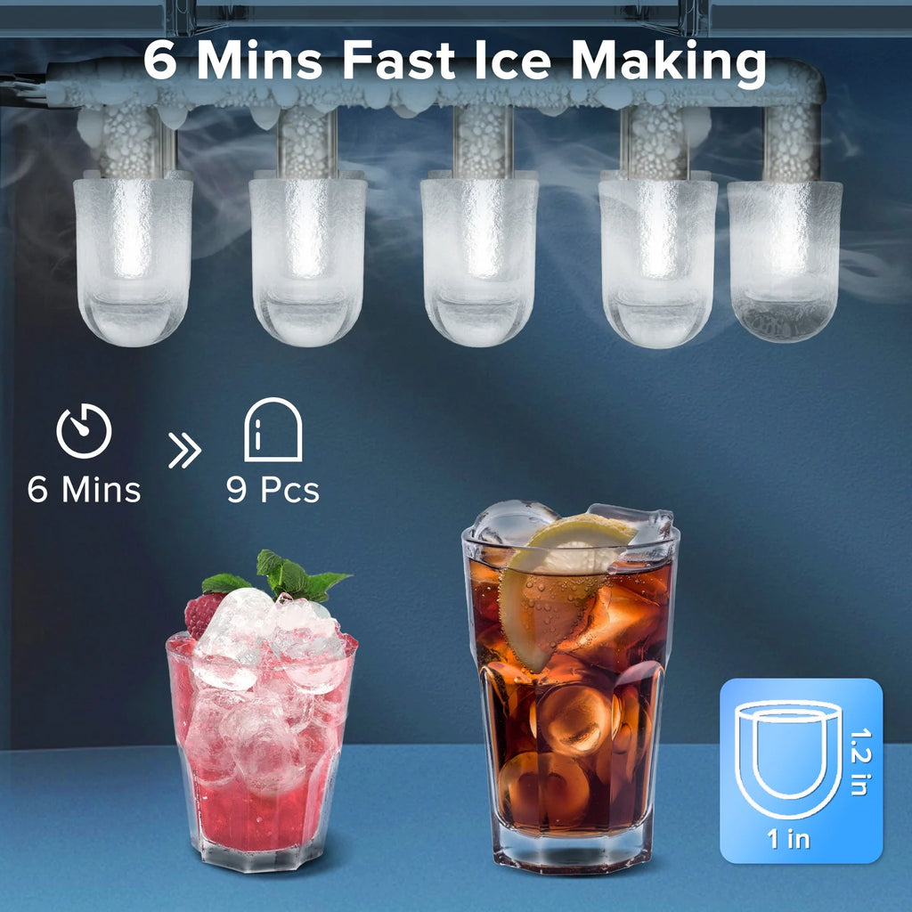 Portable Countertop Ice Maker 26lbs/24H Stainless Steel Black X71648