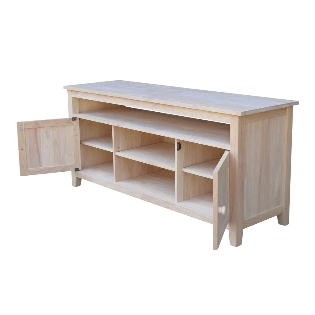 Solid Wood TV Stand with 2 Doors K34530