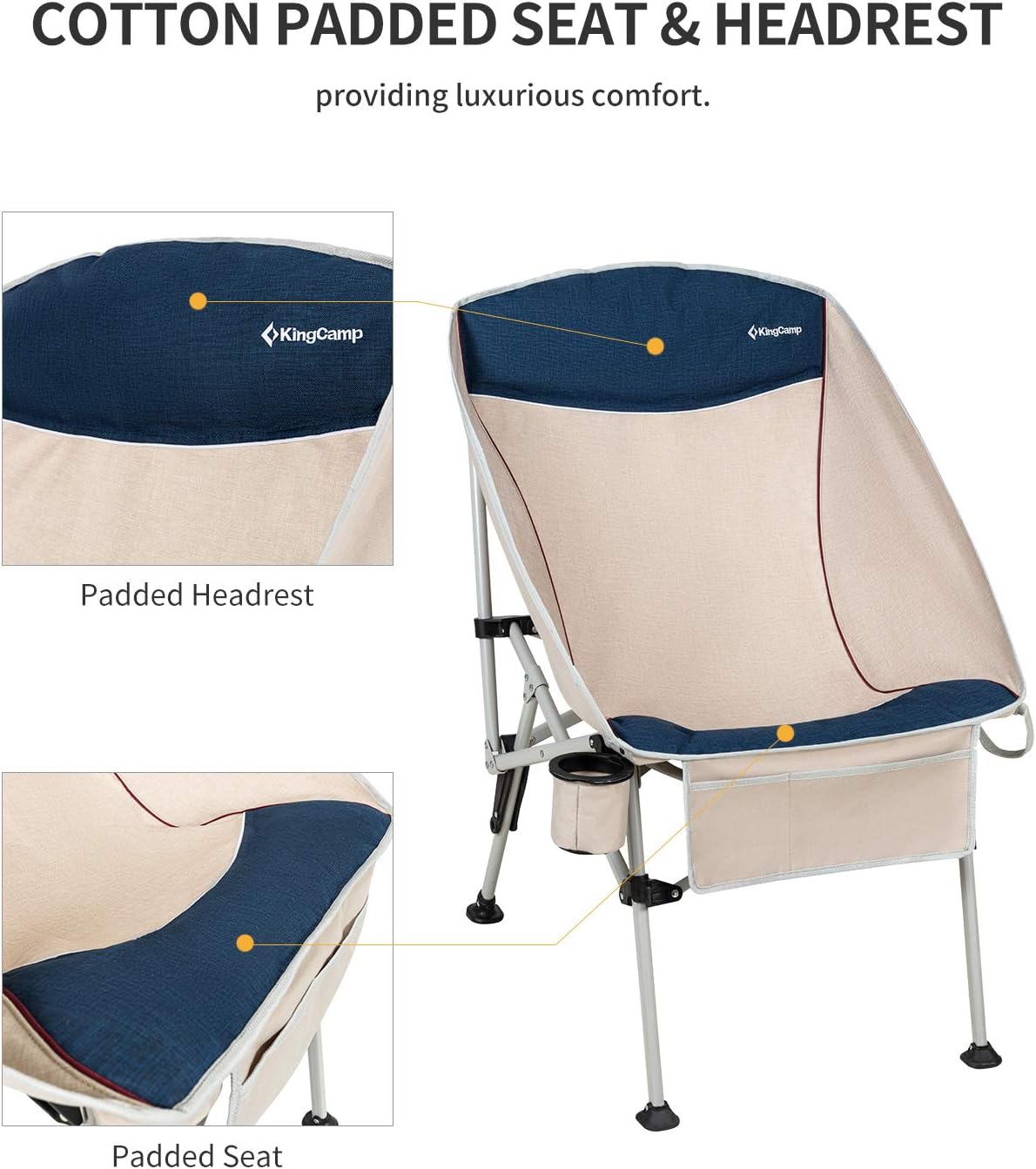 Folding Camping Chair with Cup Holder & Carry Bag H9688