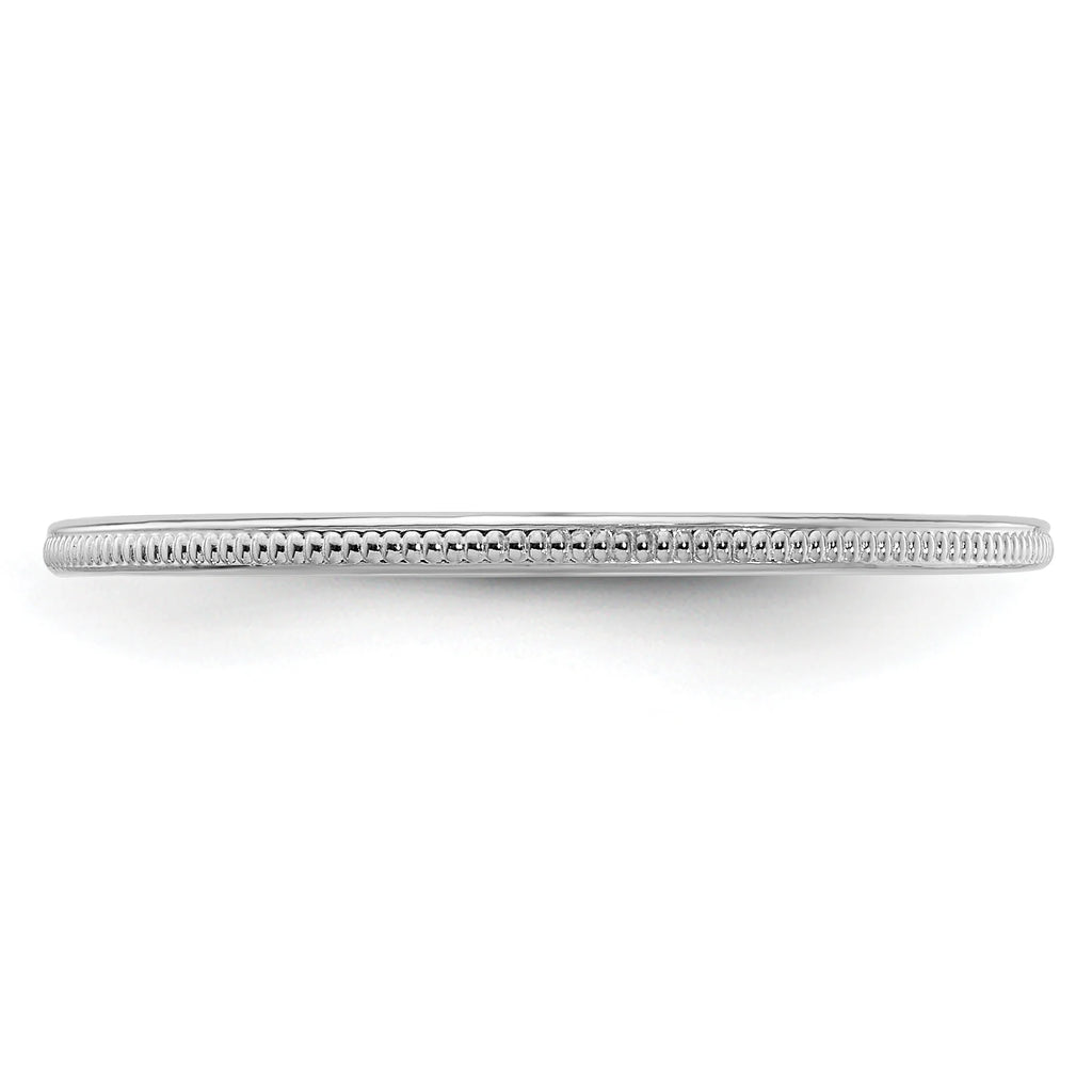 10K White Gold Stackable Band Ring D880