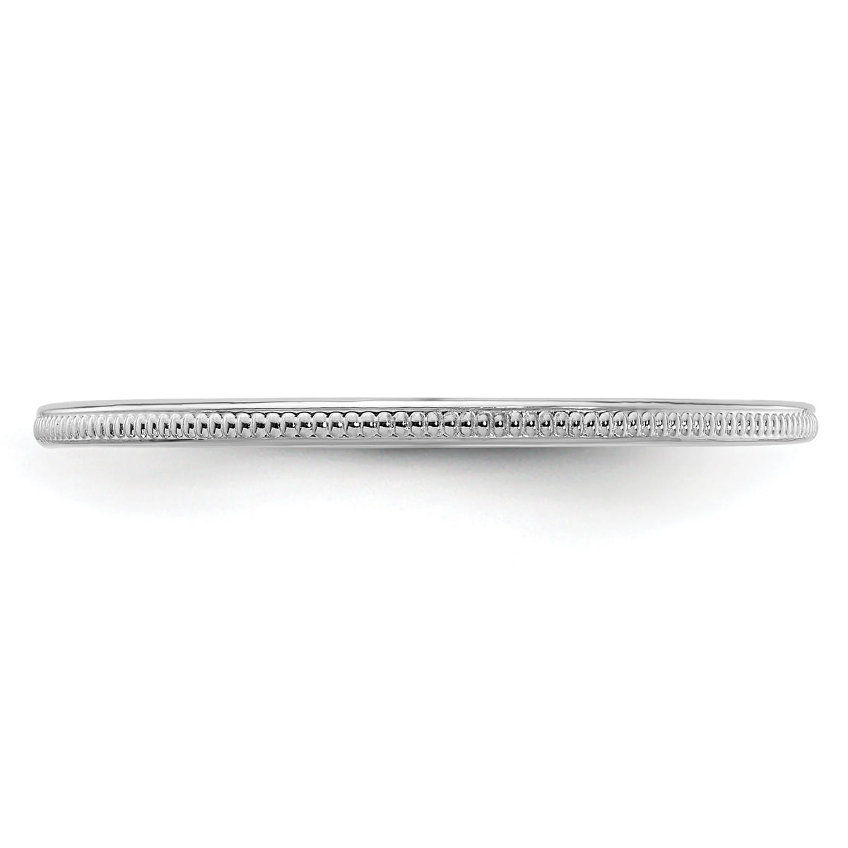 10K White Gold Stackable Band Ring D880