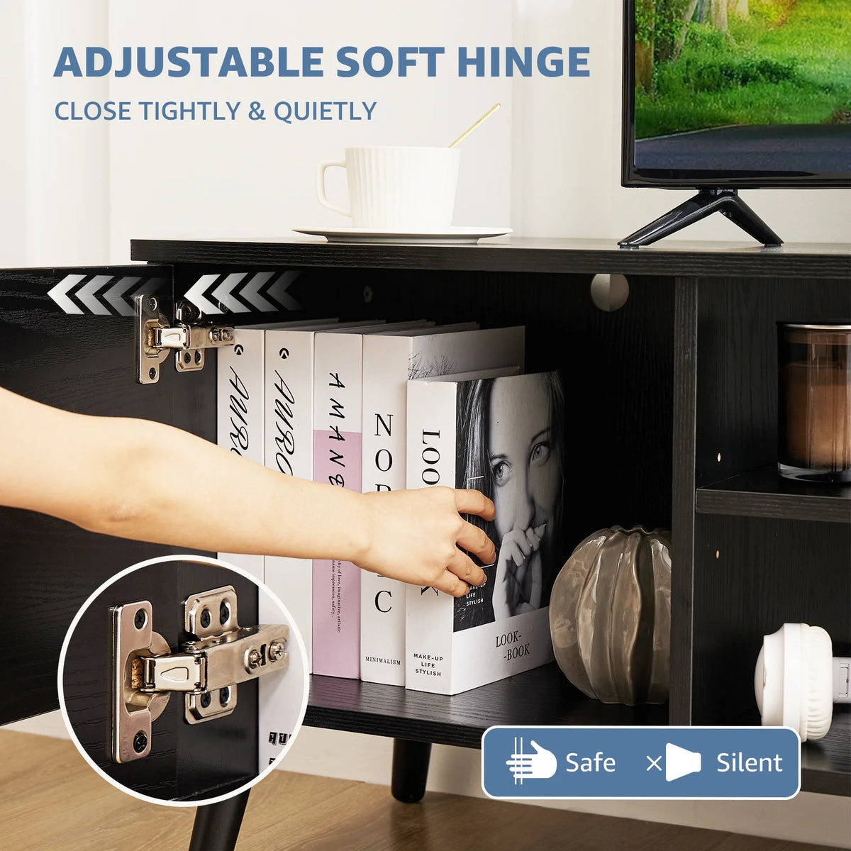 Modern TV Stand for 55 60 inch TV with Storage E303194