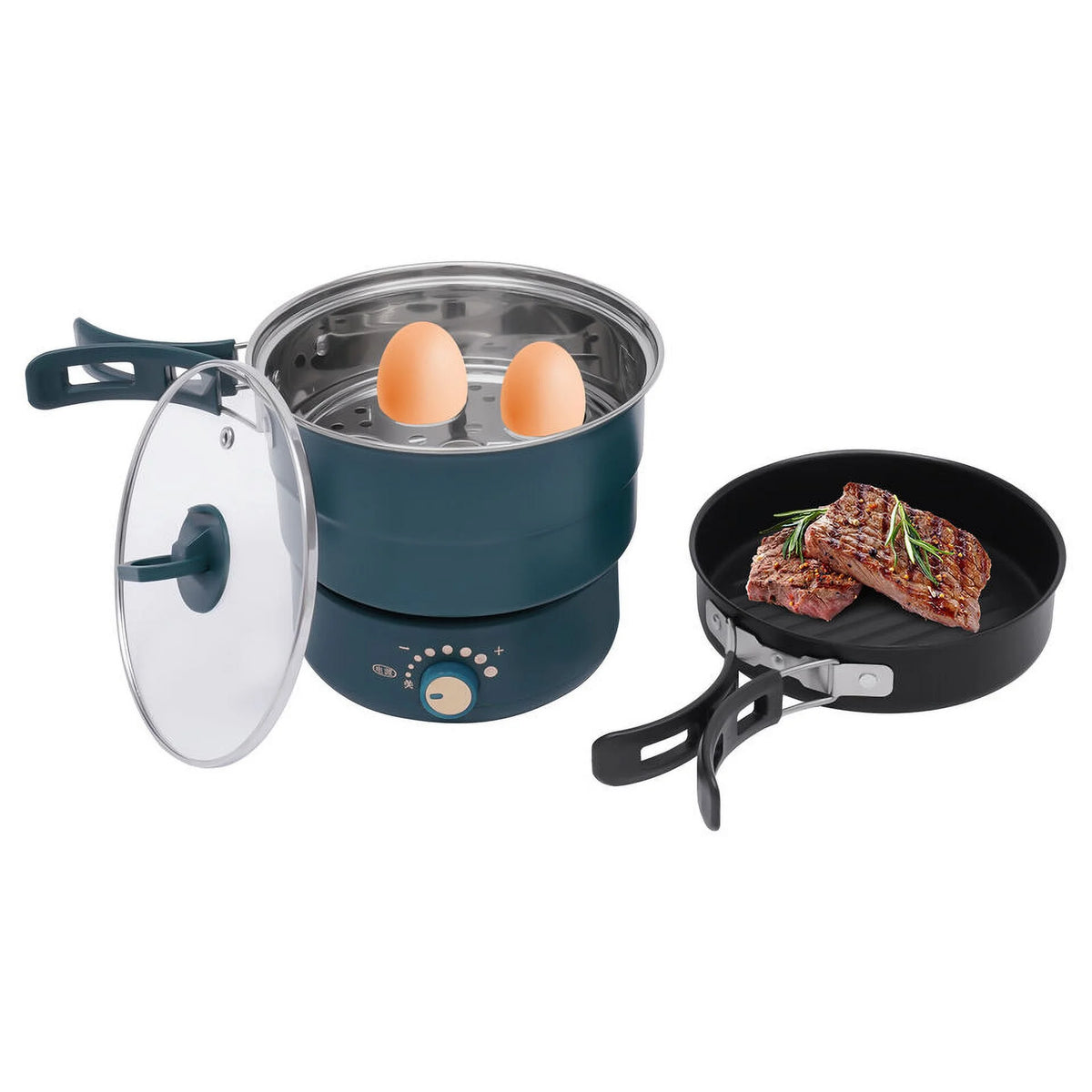Electric Hot Cooker Pot Steamer Mini Frying Pan H3967
